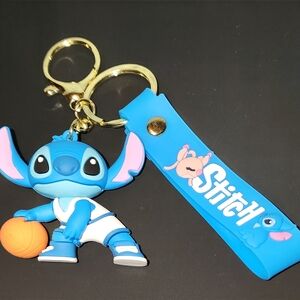 Stitch Blue and Gold Key Holder